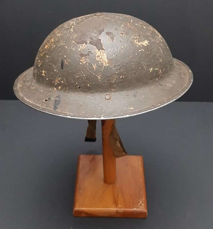 **WW2 Union Defence Force: Olive Green Post-War `Brodie` Pattern Helmet (1942).**