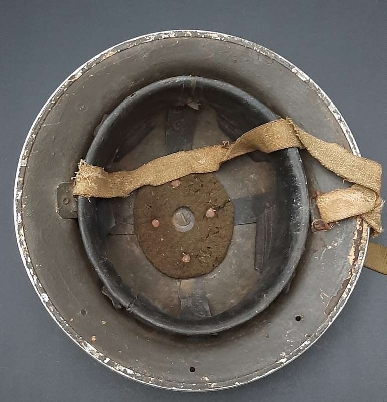 **WW2 Union Defence Force: Olive Green Post-War `Brodie` Pattern Helmet (1942).**