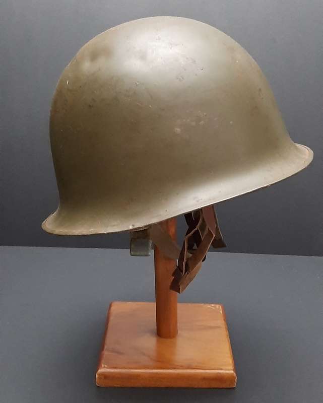**Border War : 1960s SADF Green Steel Helmet w/ Liner .**
