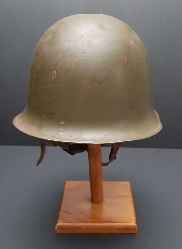 **Border War : 1960s SADF Green Steel Helmet w/ Liner .**