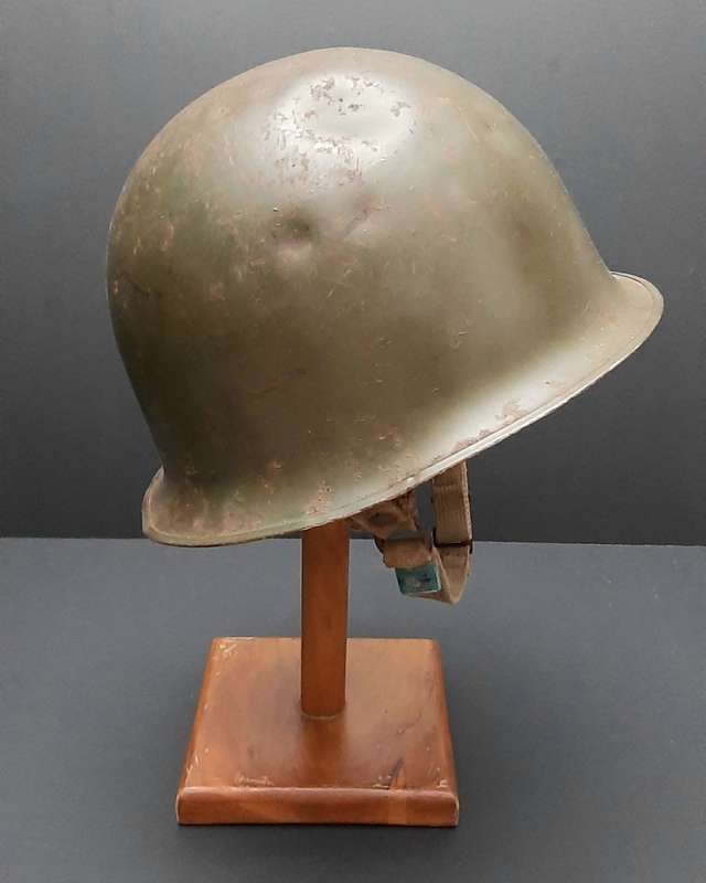 **Border War : 1960s SADF Green Steel Helmet w/ Liner (USED)**