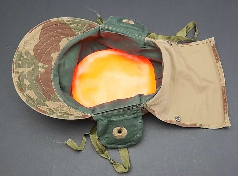 Border War 1980s S.A.P 2nd Pattern Camouflage Flap Cap with Straps Medium