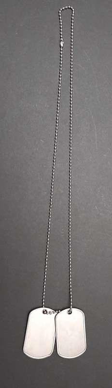 **Border War : 1980s SADF Unissued ` Dog Tags` Identity Discs w/ Chain**