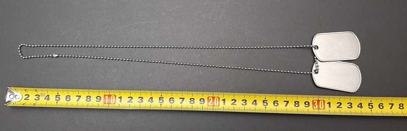 **Border War : 1980s SADF Unissued ` Dog Tags` Identity Discs w/ Chain**