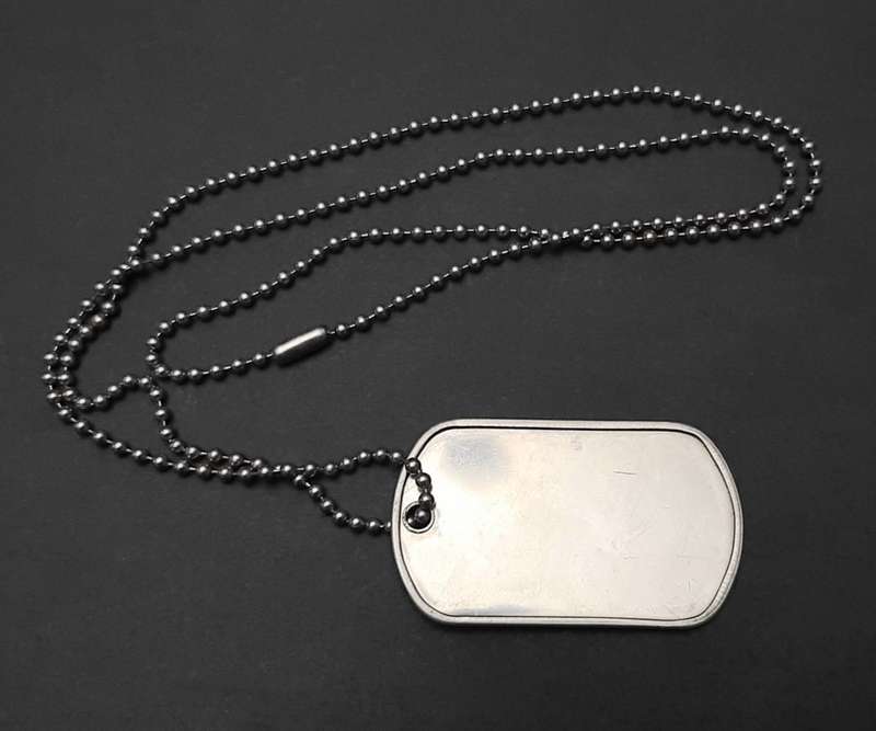 **Border War : 1980s SADF Identity Disc / ` Dog Tag` w/ Chain x1 **