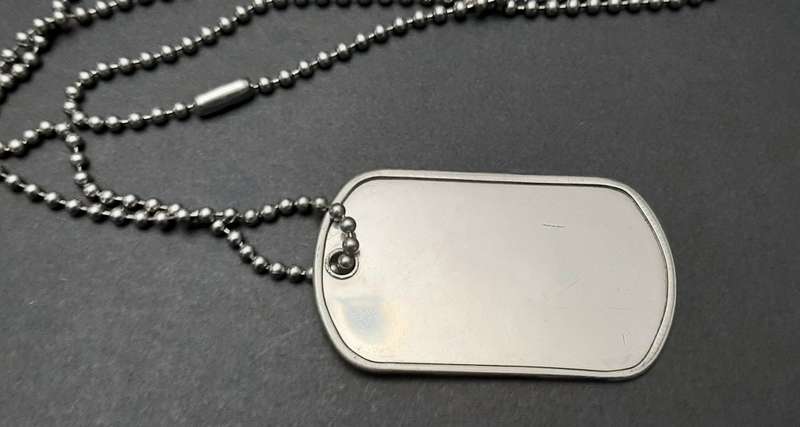 **Border War : 1980s SADF Identity Disc / ` Dog Tag` w/ Chain x1 **