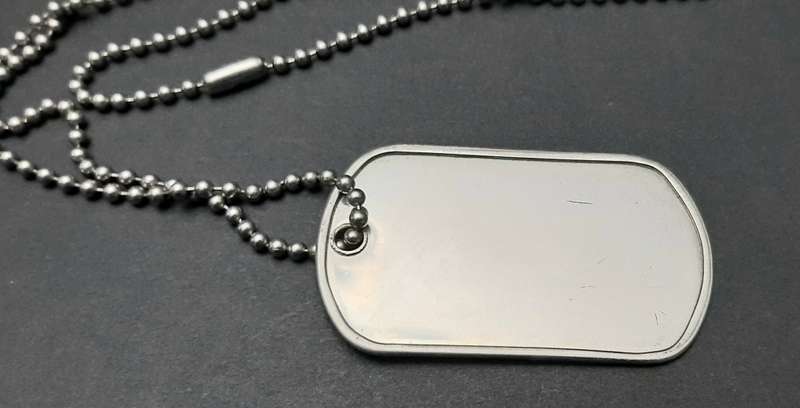 **Border War : 1980s SADF Identity Disc / ` Dog Tag` w/ Chain x1 **