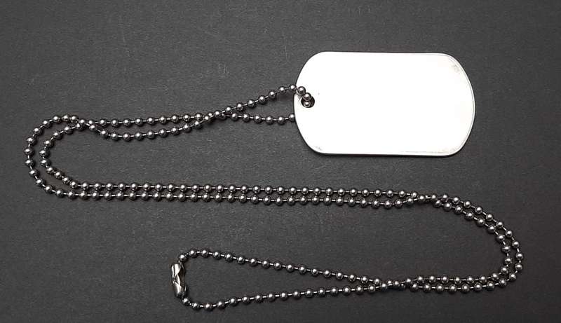 **Border War : 1980s SADF Identity Disc / ` Dog Tag` w/ Chain x1 **