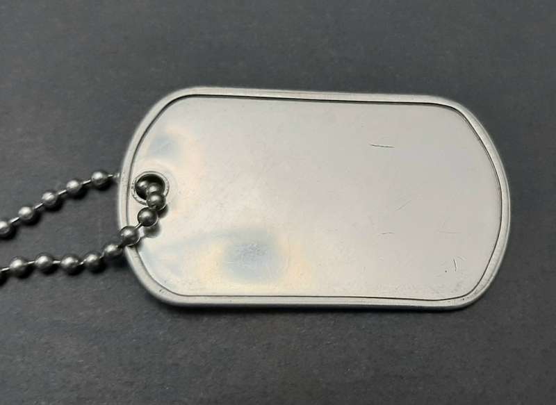 **Border War : 1980s SADF Identity Disc / ` Dog Tag` w/ Chain x1 **