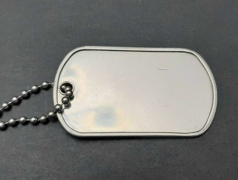 **Border War : 1980s SADF Identity Disc / ` Dog Tag` w/ Chain x1 **