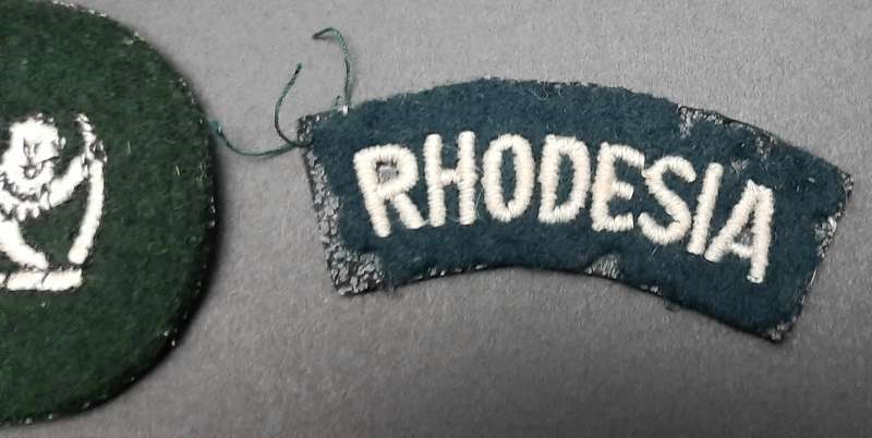 **Rhodesian Bush War: 1970s Rhodesian Army Step-out  Title & Sgt-Major Rank Insignia**