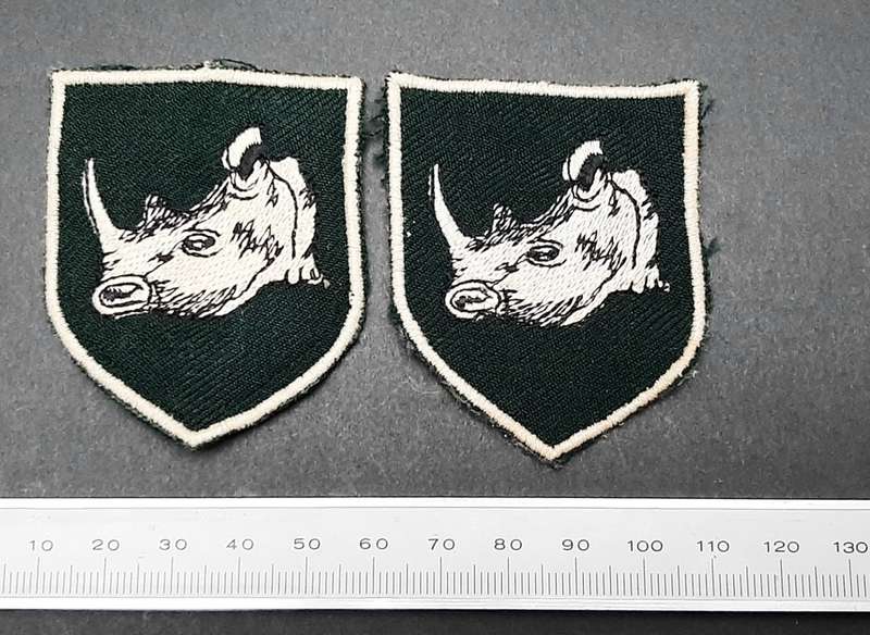 **Rhodesian Bush War: 1970s Rhodesian Army 2 Brigade Type I Shoulder Flash Pair**
