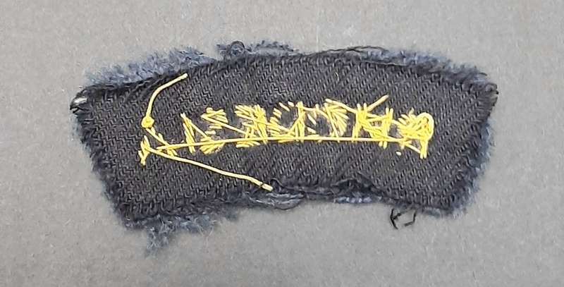 ** RARE: WW2 Royal Rhodesian Air Force: Bullion Shoulder Title x1**