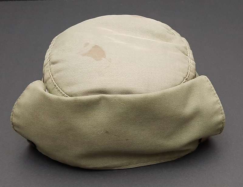**Border War : 1980s Koevoet Olive Drab Flap Cap w/ Bloodstains .**