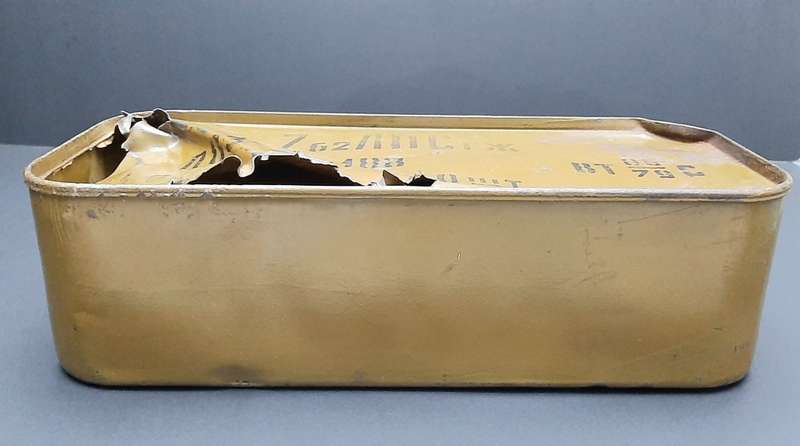 **Border War : 1980s  Soviet 7.62 mm RPD Steel Ammunition Case .**