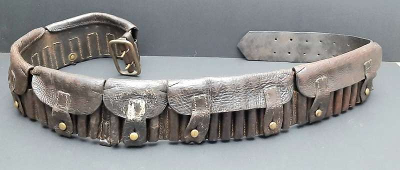 **Boer War: British Patt.1888 Leather. 303 Bandolier 6 xPocket **