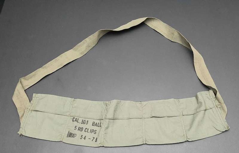 **Rhodesian Bush War: 1970s Rhodesian Guard Force .303 Webbing 5 Pocket Bandolier**