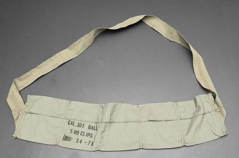 **Rhodesian Bush War: 1970s Rhodesian Guard Force .303 Webbing 5 Pocket Bandolier**