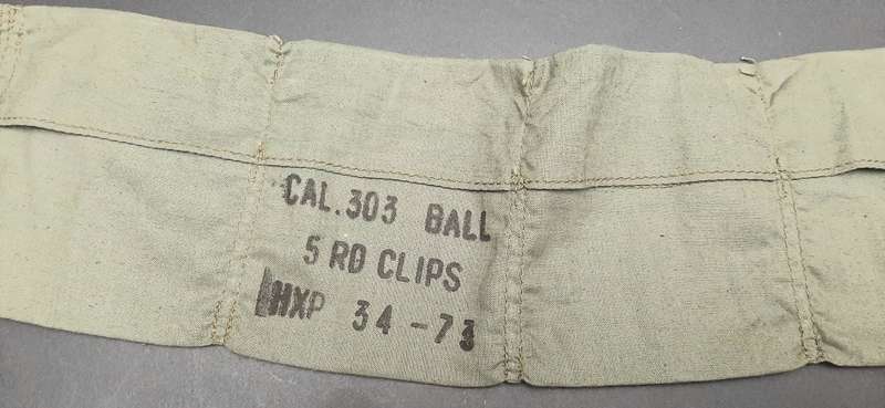 **Rhodesian Bush War: 1970s Rhodesian Guard Force .303 Webbing 5 Pocket Bandolier**