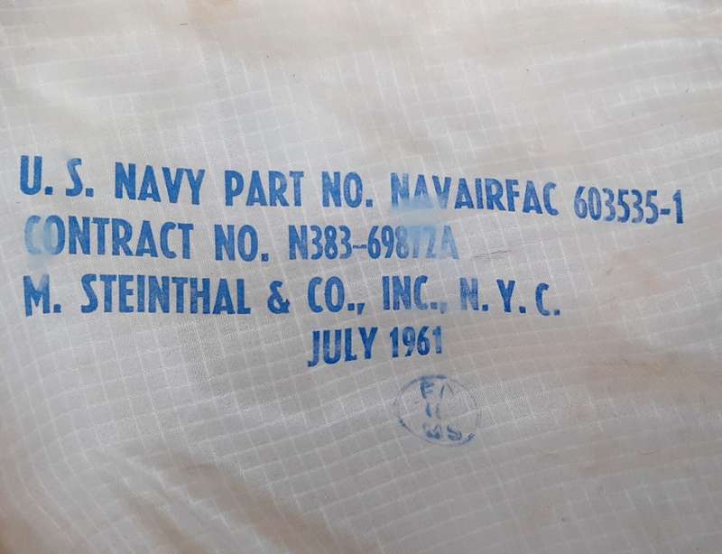 ** RARE: U.S. Navy Vietnam War Jet Pilot`s Parachute Harness w/ Silk (USED).**