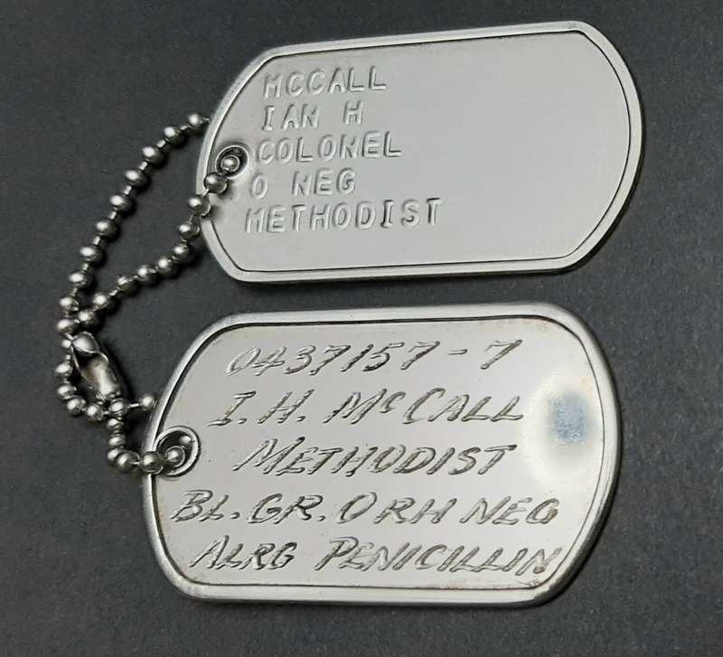 Border War: 1980s S.A.P. Senior Officer's ID Discs / Dog Tags (Colonel)