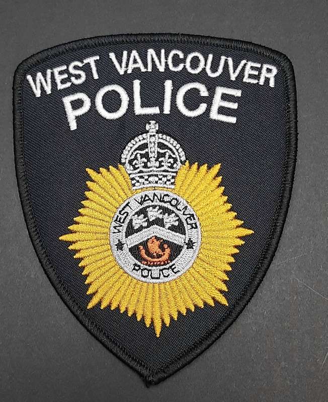 ** UNISSUED: West Vancouver Police Shoulder Flash x1 (Canada).**