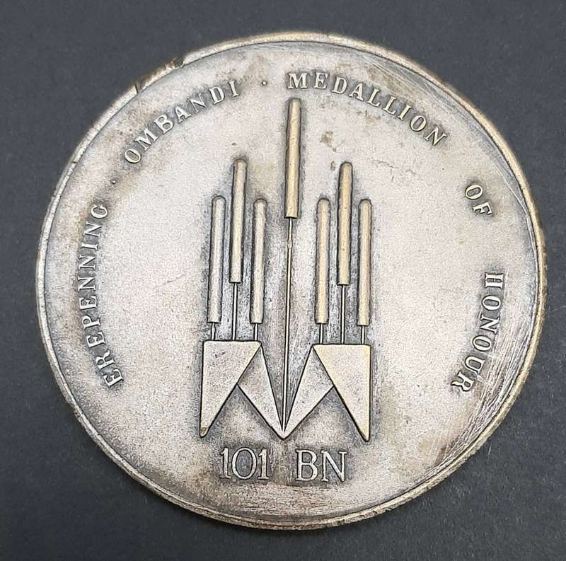 **Border War : 1980s SWATF 101 Battalion (Quick Reaction) Honour Medallion No. 58**