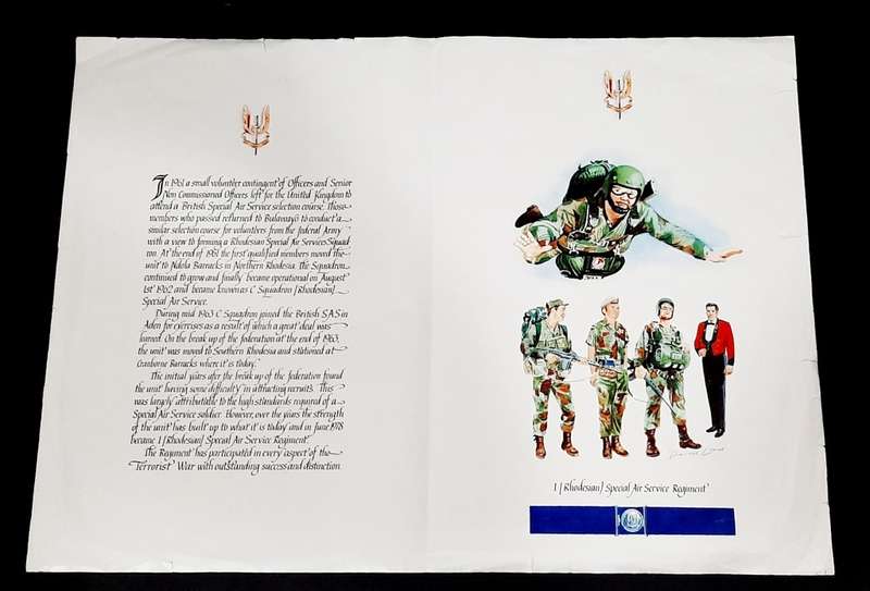 **Rhodesian Bush War: 1978 Special Air Service Unit Poster Double-Sided (61cm x 44cm).**