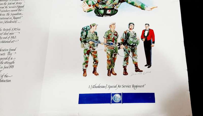 **Rhodesian Bush War: 1978 Special Air Service Unit Poster Double-Sided (61cm x 44cm).**