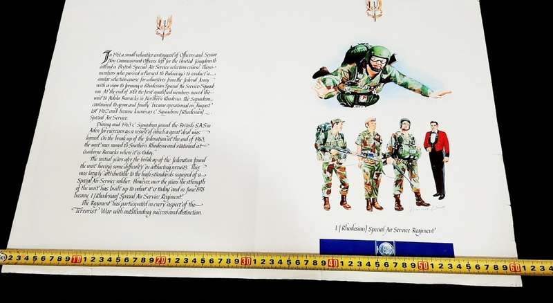 **Rhodesian Bush War: 1978 Special Air Service Unit Poster Double-Sided (61cm x 44cm).**