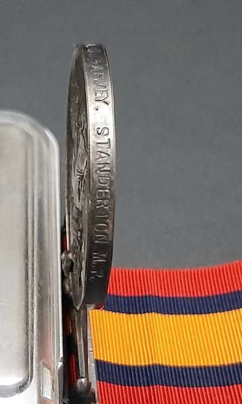 **Boer War: Queen`s South Africa Medal w/ Transvaal Bar (Standerton Mounted Police).**