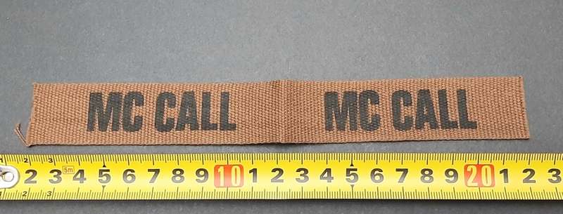**Border War : 1980s SADF Nutria Name Tapes x2 .**