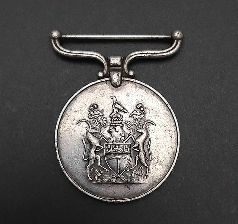 **RARE: 1960s Rhodesian Police Reserve Faithful Service Medal (att. Native).**