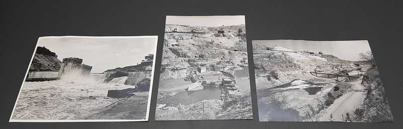 **RARE: Rhodesia Kariba Dam 1950s Official Construction Photograph Lot x3 (INSCRIBED).**