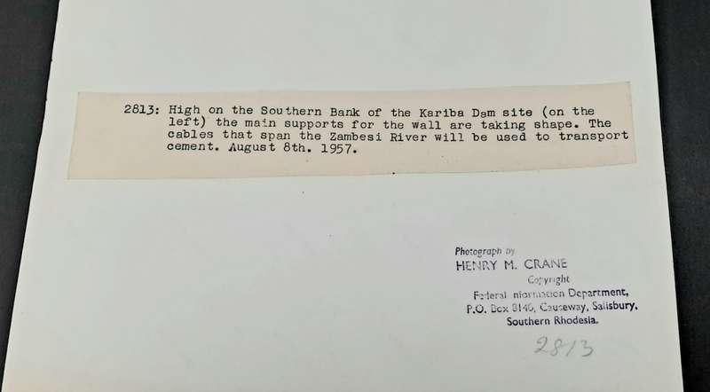 **RARE: Rhodesia Kariba Dam 1950s Official Construction Photograph Lot x3 (INSCRIBED).**