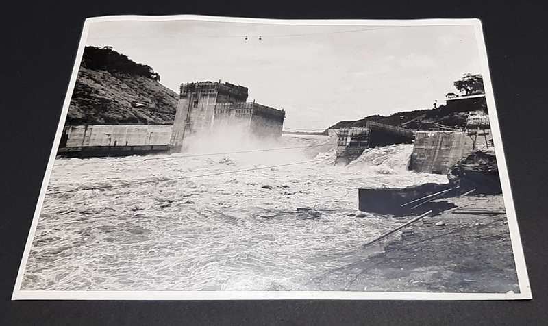 **RARE: Rhodesia Kariba Dam 1950s Official Construction Photograph Lot x3 (INSCRIBED).**