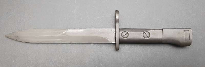 **Border War : 1960s SADF Type I Uzi Bayonet w/ Steel Scabbard**
