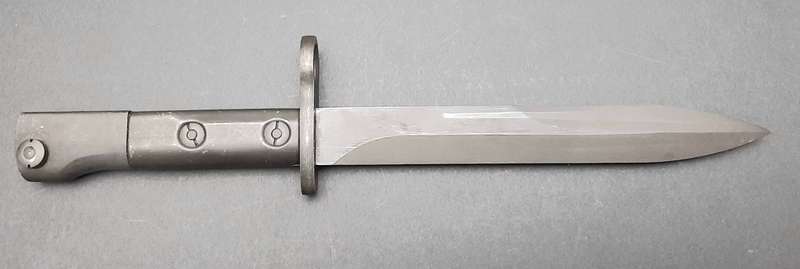 **Border War : 1960s SADF Type I Uzi Bayonet w/ Steel Scabbard**