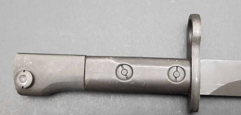 **Border War : 1960s SADF Type I Uzi Bayonet w/ Steel Scabbard**