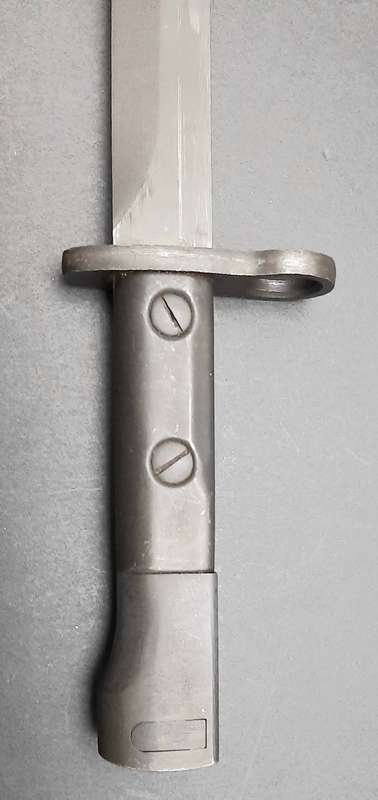**Border War : 1960s SADF Type I Uzi Bayonet w/ Steel Scabbard**