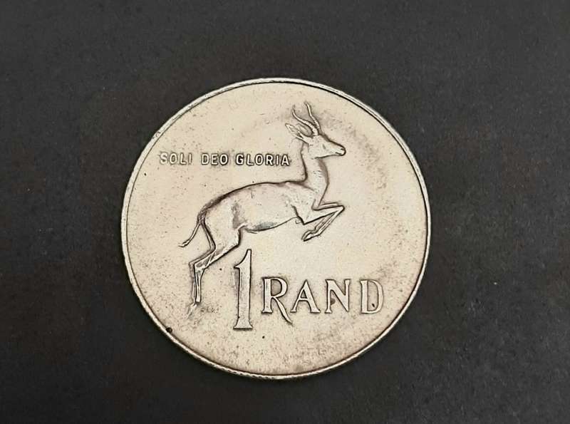 ** 1966 South Africa .800 Silver R1 Coin (VF).**