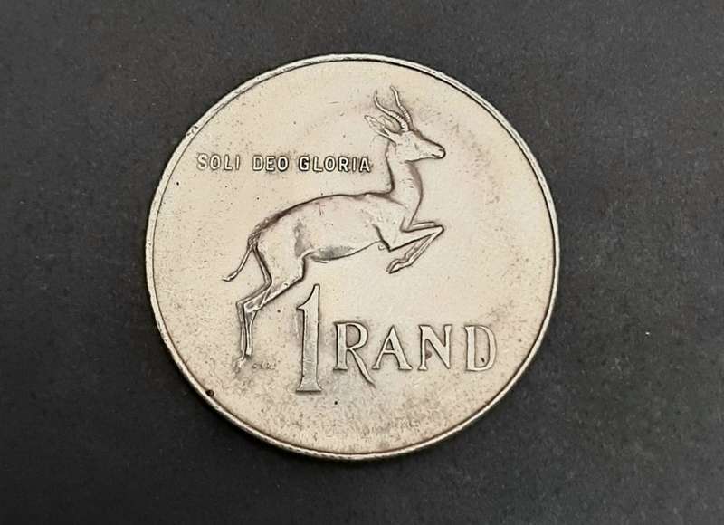 ** 1966 South Africa .800 Silver R1 Coin (VF).**