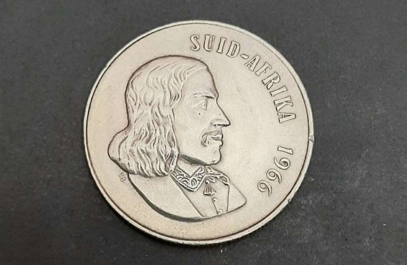 ** 1966 South Africa .800 Silver R1 Coin (VF).**