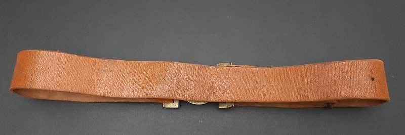 **WW2 / 1950s:  British Army Home Service Belt w/ Brass Buckle. **