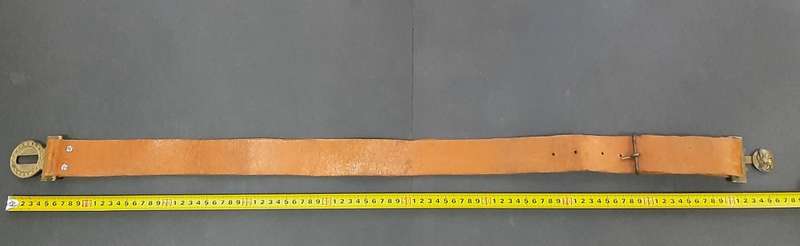 **WW2 / 1950s:  British Army Home Service Belt w/ Brass Buckle. **