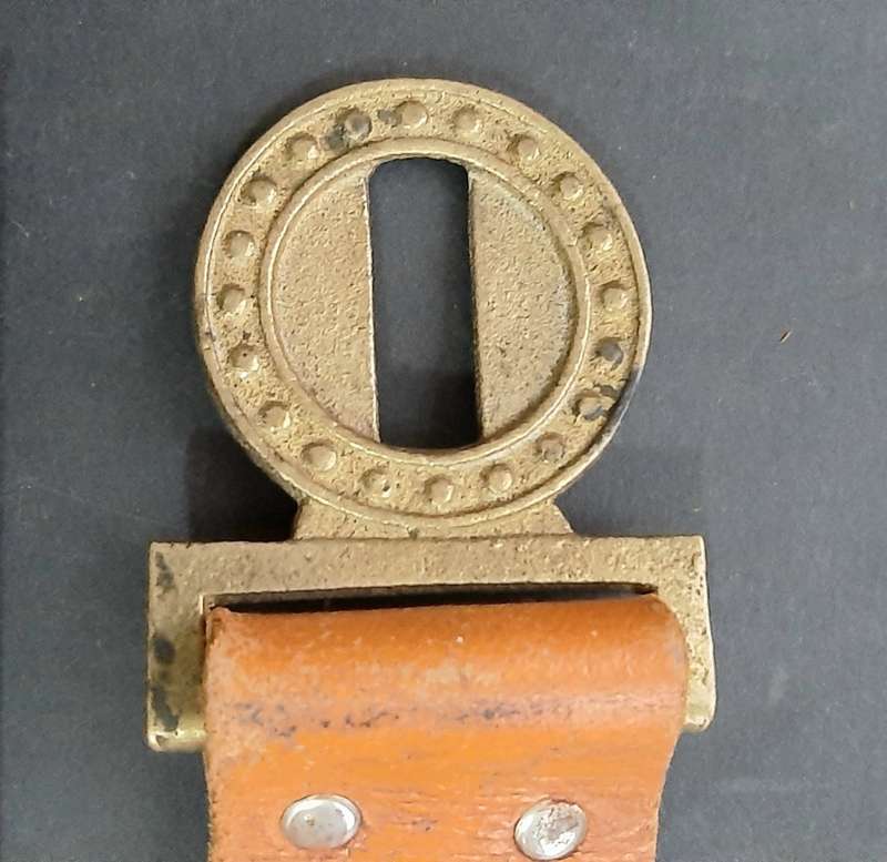 **WW2 / 1950s:  British Army Home Service Belt w/ Brass Buckle. **