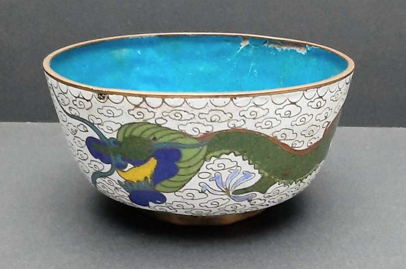 **STUNNING: 19th Century Qing Dynasty Chinese Cloisonne Drinking Vessel(12cm x 11cm).**