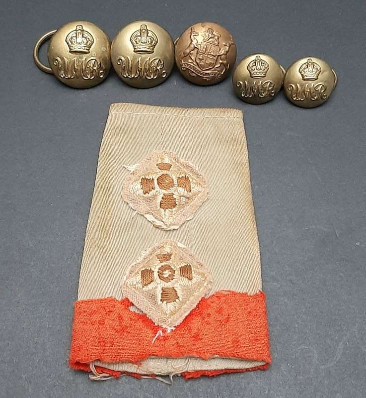 **WW2 : Union Defence Force Umvoti Mounted Rifles Lieutenant Insignia Lot x 6.**