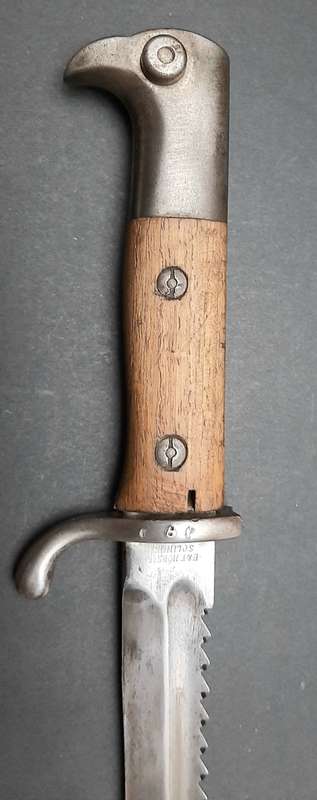 **RARE: 1913 German Schütztruppe KS98 Bayonet w/ Scabbard (40cm).**