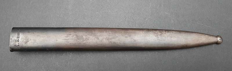 **RARE: 1913 German Schütztruppe KS98 Bayonet w/ Scabbard (40cm).**